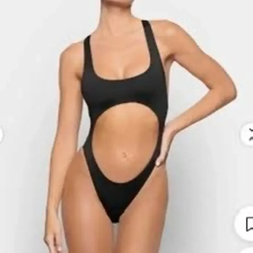 SKIMS Cut Out One Piece Swimsuit Charcoal Gray High Cut Size Large